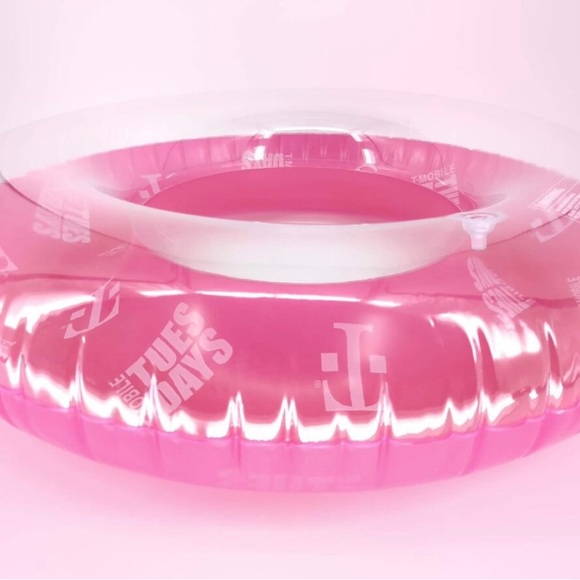 T-Mobile Logo Pink Inflatable Pool Float Tube - Picture 5 of 7